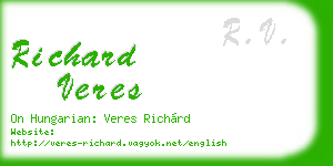 richard veres business card